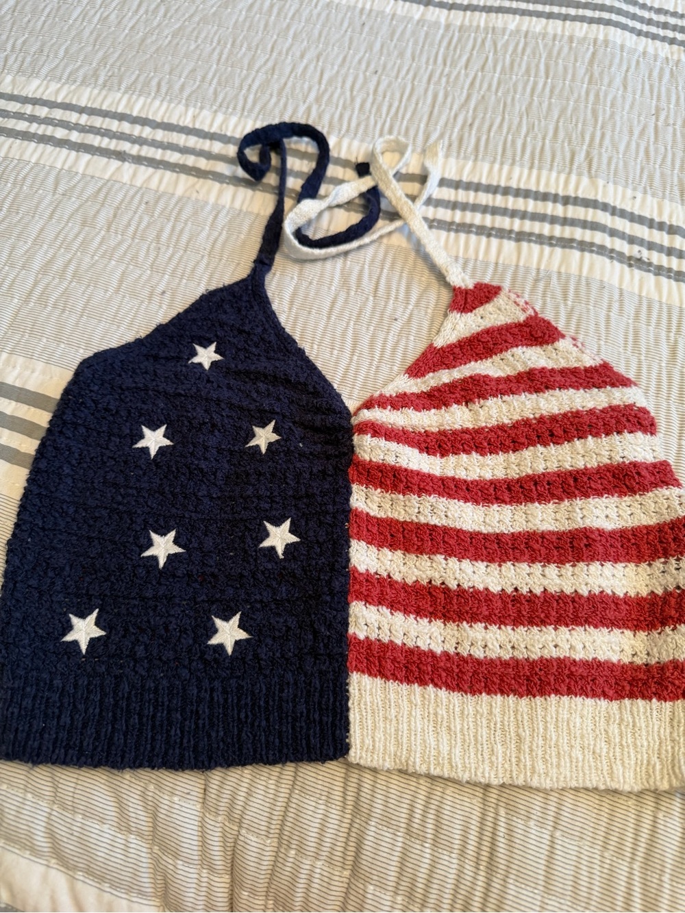 American Eagle Outfitters  Star & Stripe woman’s halter- Navy, White & Red